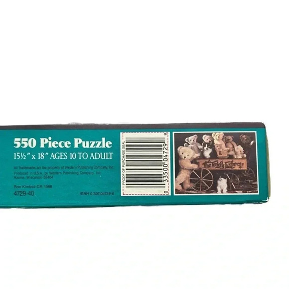 Vintage GOLDEN Jigsaw Puzzle Teddy Bear Express 550 Piece Sealed 4729-40 - Picture 2 of 3